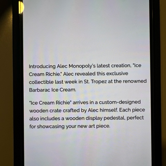 Alec Monopoly Ice Cream Richie Sculpture Figure Hand Finished Edition #'d /150 - Picture 6 of 7